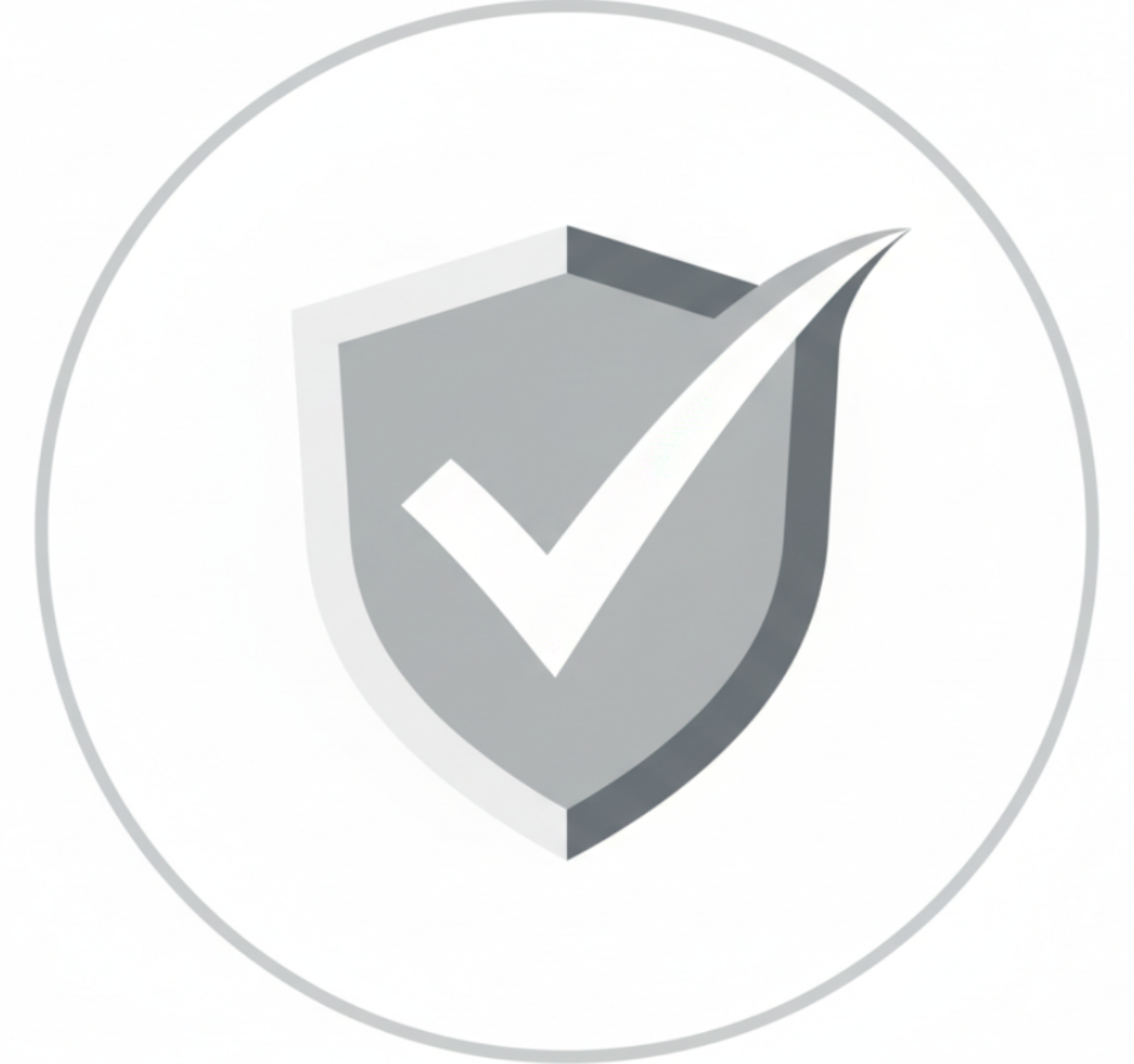 Risk free icon grany and white